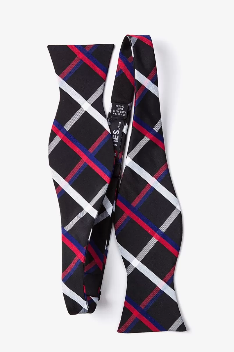 Ties Bellingham Black Self-Tie Bow Tie Clearance