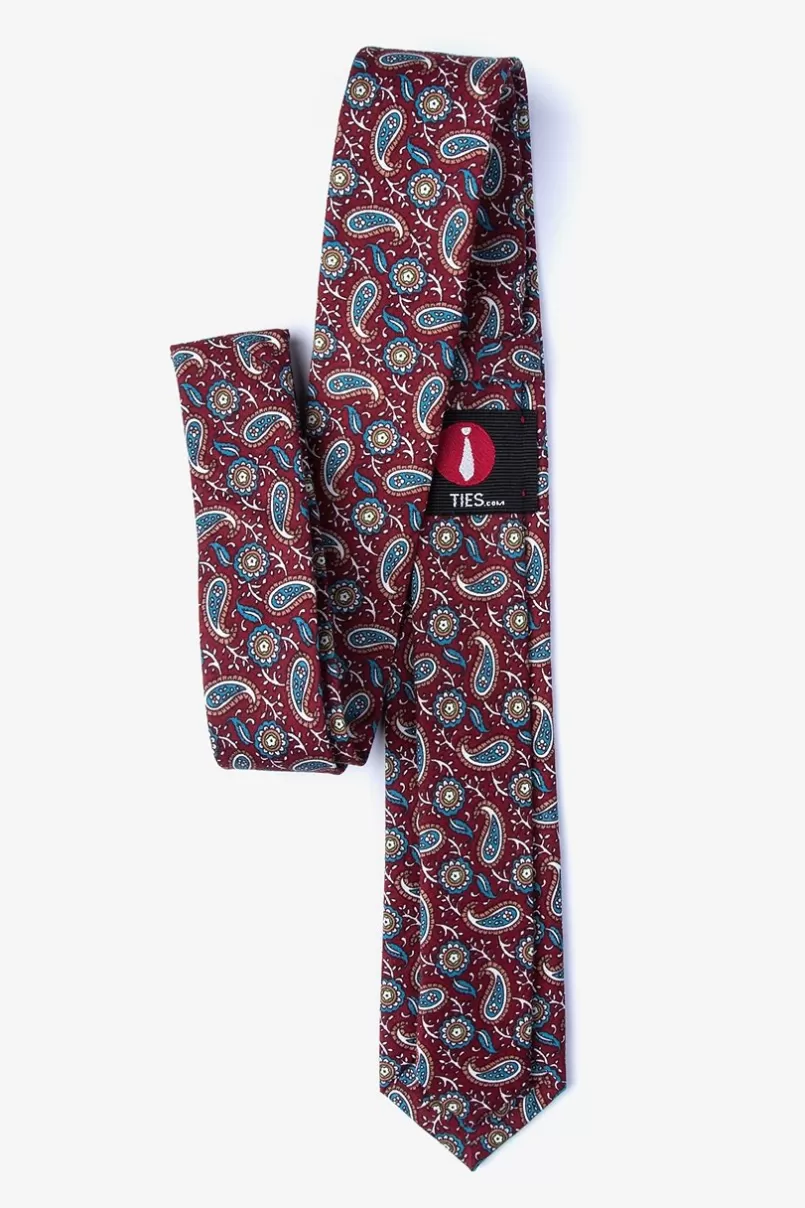 Ties Benz Burgundy Skinny Tie Fashion