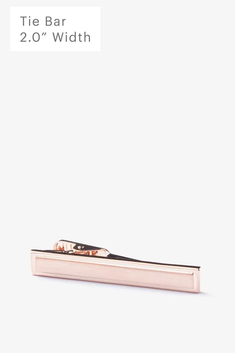 Ties Beveled Rectangle Rose Gold Tie Bar RoseGold New
