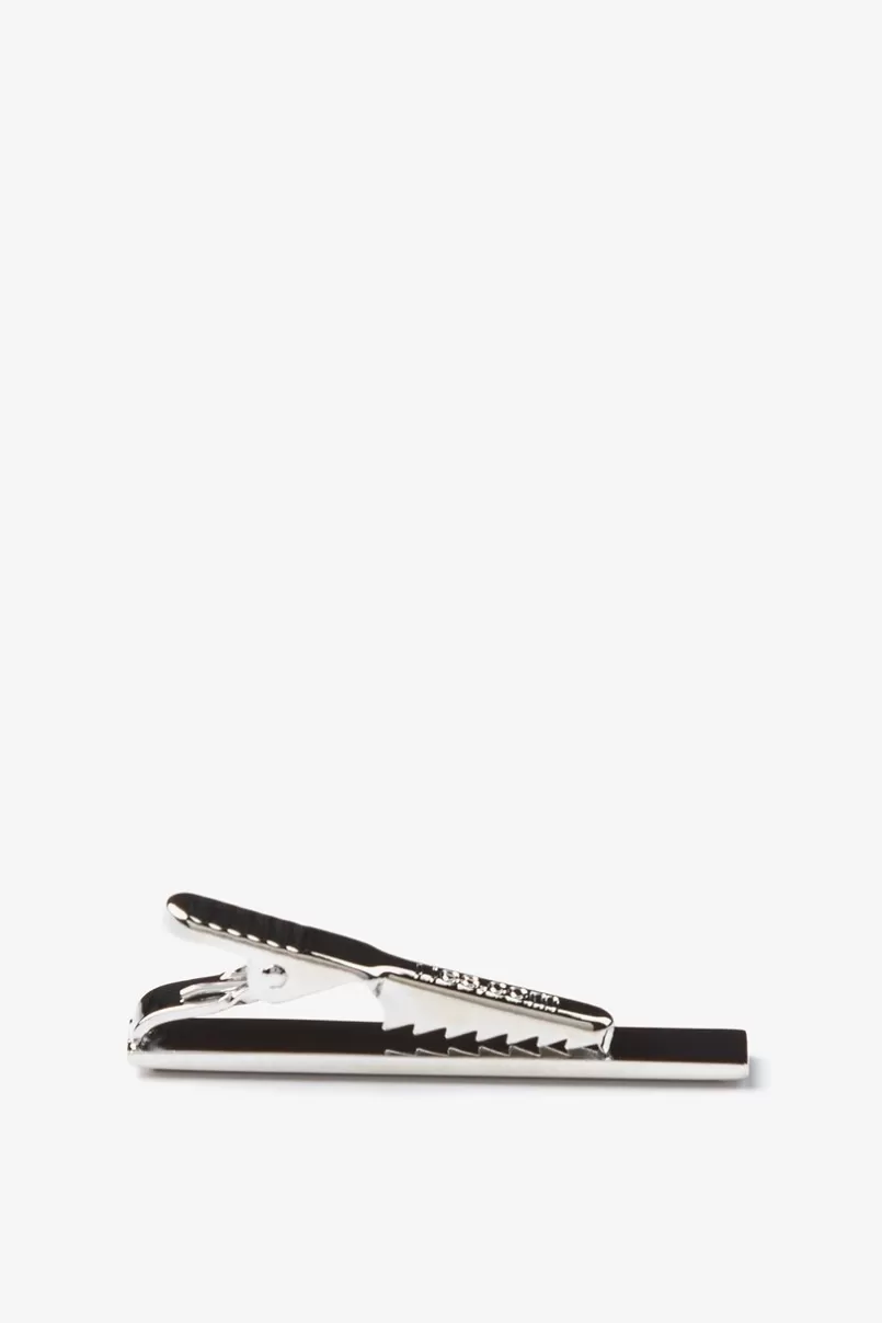 Ties Beveled Rectangle Tie Bar Silver Best Sale