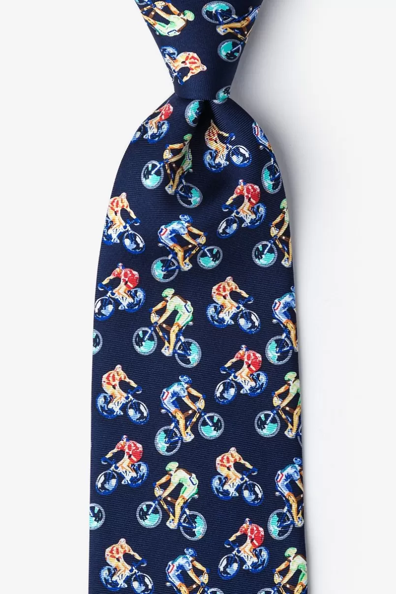 Ties Bicycle Race Navy Blue Tie Cheap