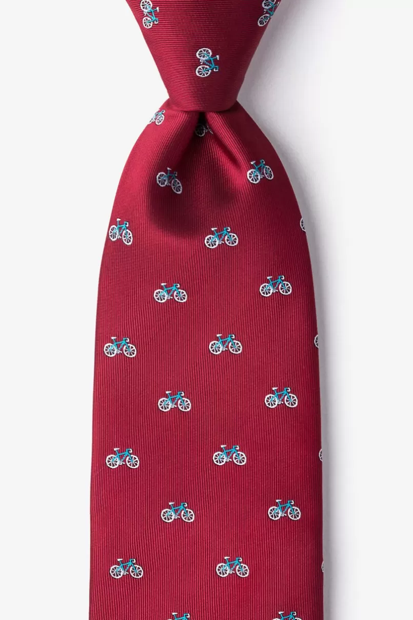 Ties Bicycles Tie Burgundy Hot