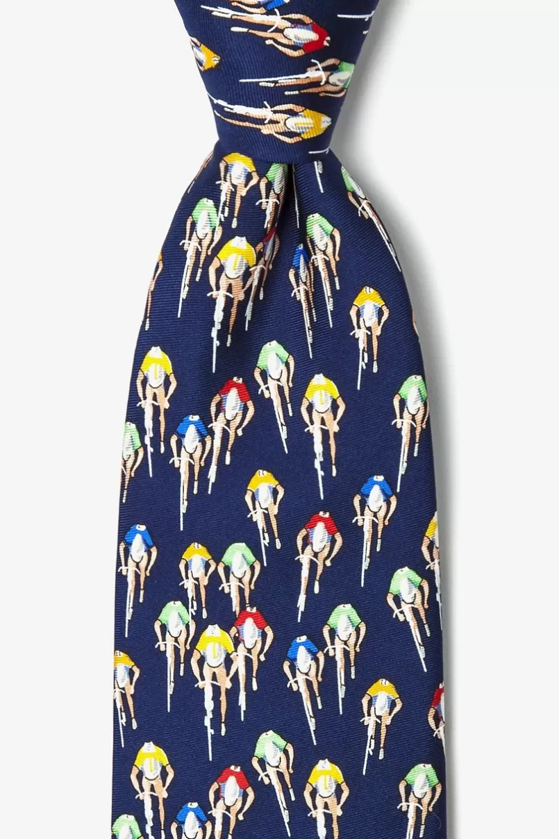 Ties Bike Racing Navy Blue Tie Shop