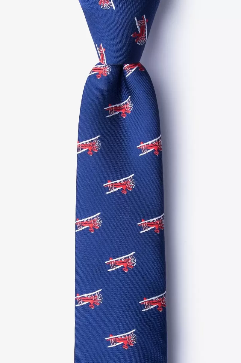 Ties Biplanes Red Skinny Tie Shop