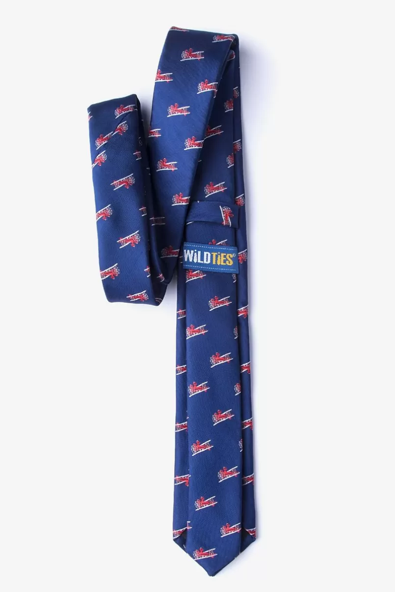 Ties Biplanes Red Skinny Tie Shop