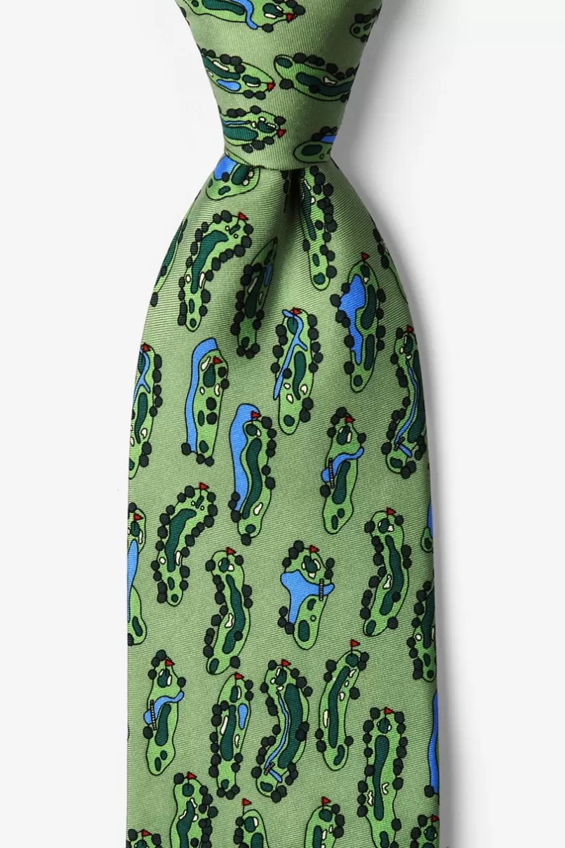 Ties Birdie's Eye View Light Green Tie Outlet