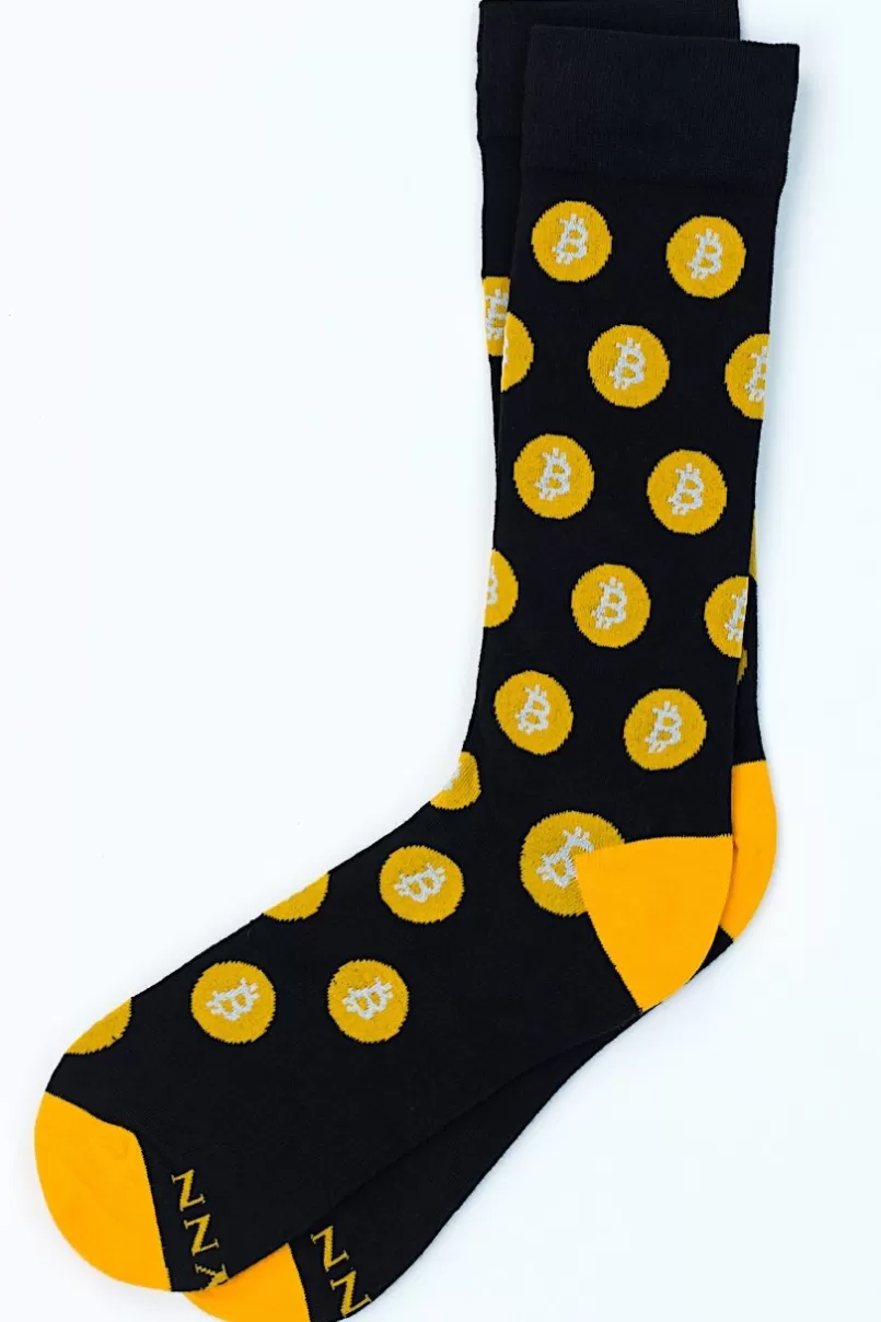 Ties Bitcoin Black Sock Discount