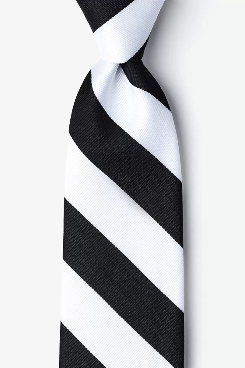Ties Black & White Stripe Tie Black&White Flash Sale
