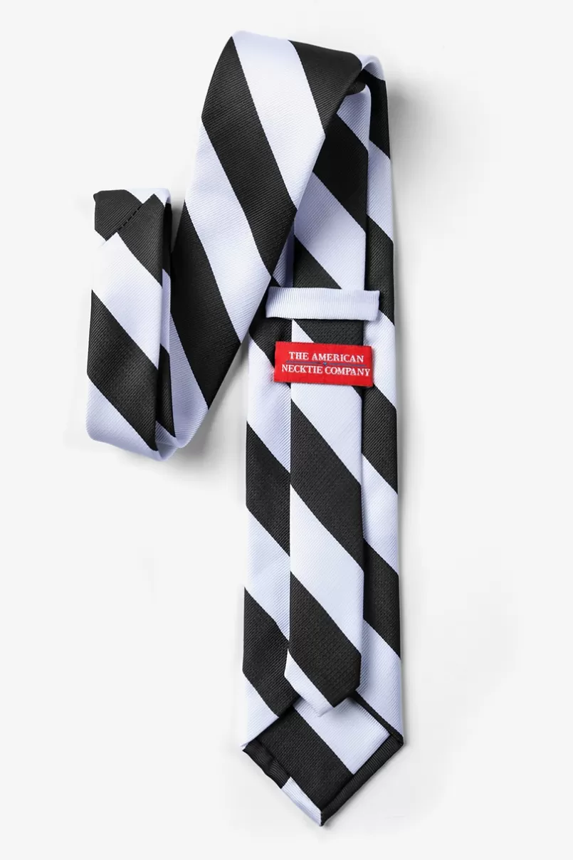 Ties Black & White Stripe Tie Black&White Flash Sale