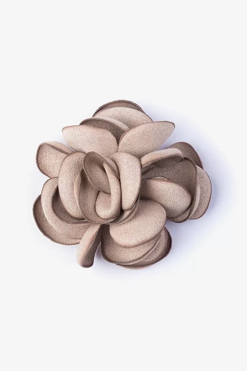 Ties Blooming Flower Lapel Pin Peach Discount