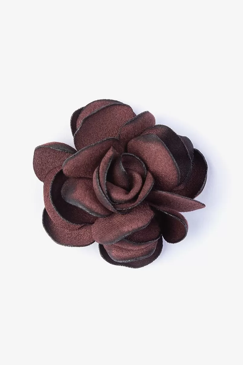 Ties Blooming Flower Lapel Pin Wine Best
