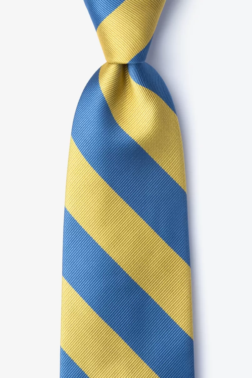 Ties Blue & Gold Stripe Tie Blue&Gold Fashion