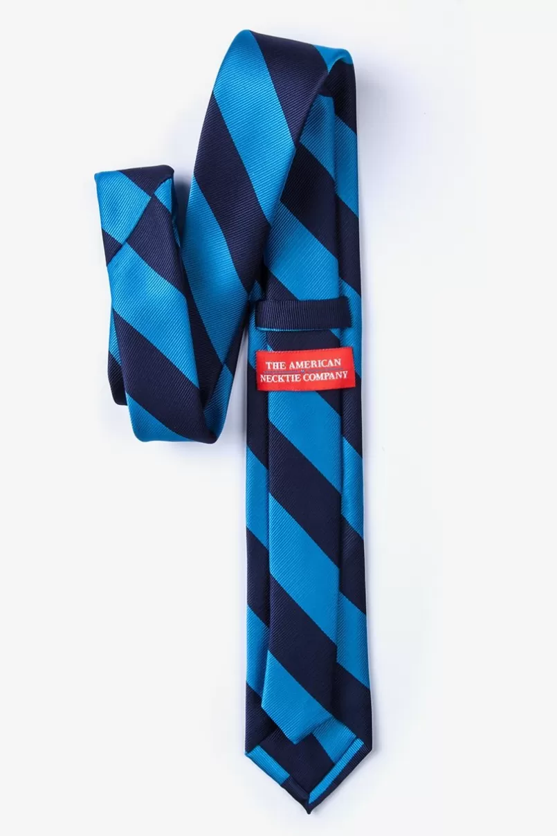 Ties Blue & Navy Stripe Skinny Tie Blue&NavyBlue Flash Sale