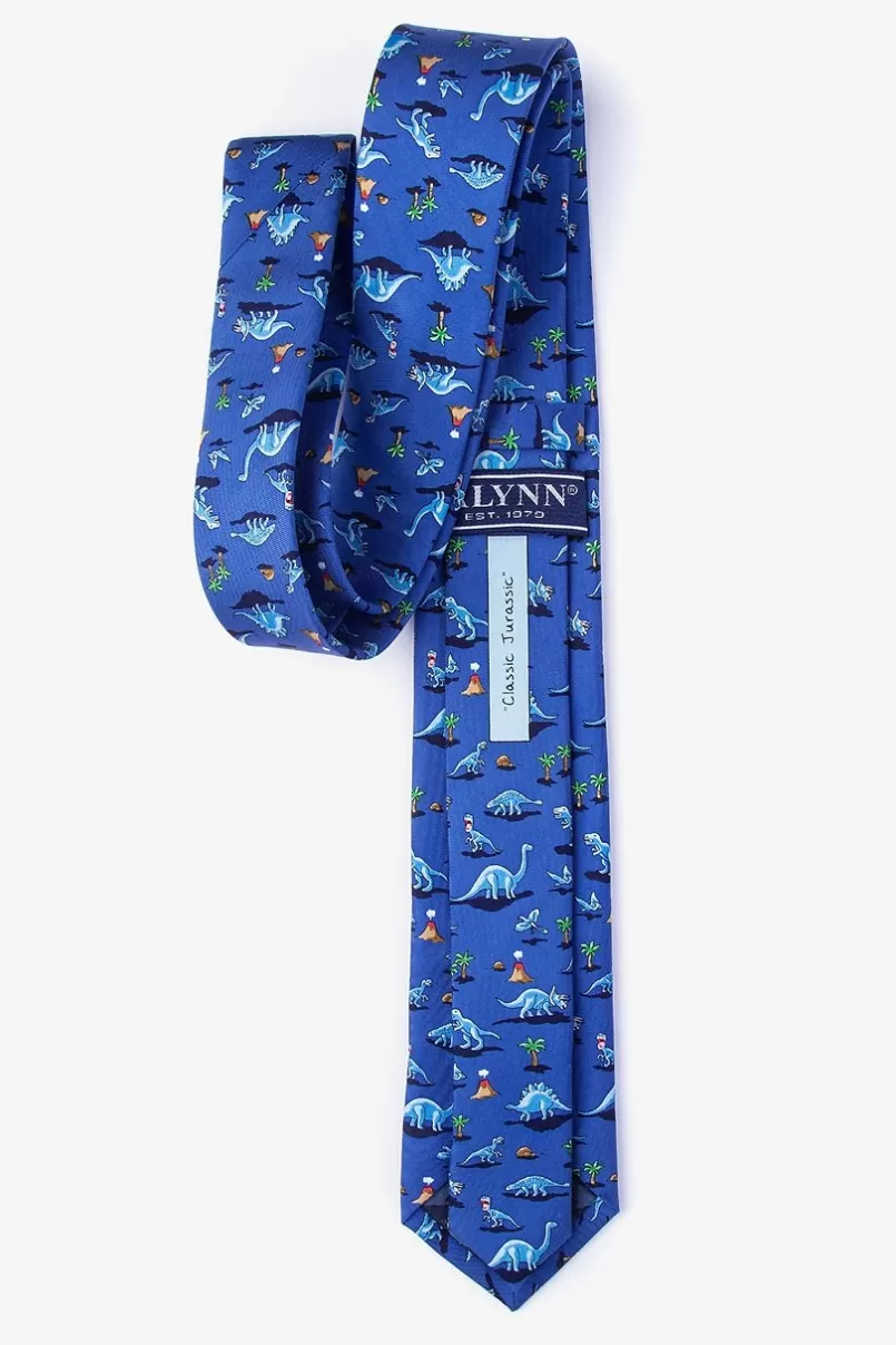 Ties Blue Classic Jurassic Skinny Tie Outlet