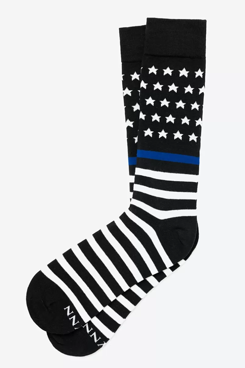 Ties Blue Lives Matter Black Sock Clearance