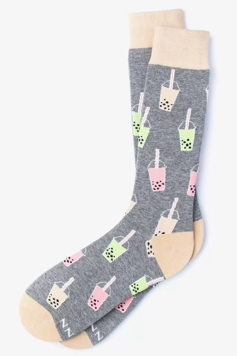 Ties Boba Gray Sock Discount