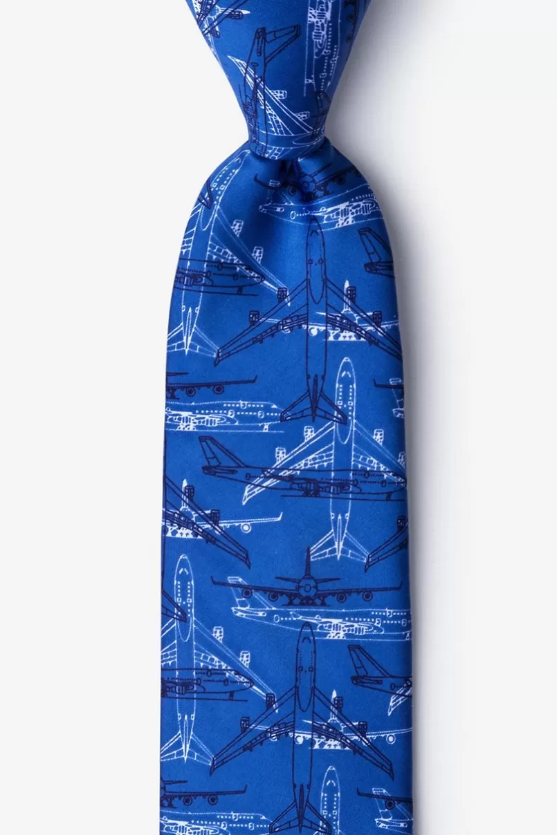Ties Boeing 747 Blue Tie Fashion