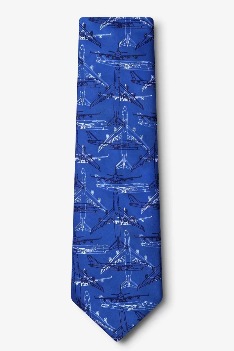 Ties Boeing 747 Blue Tie Fashion