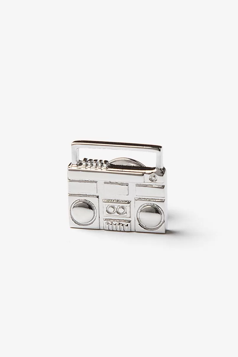 Ties Boombox Silver Lapel Pin Best