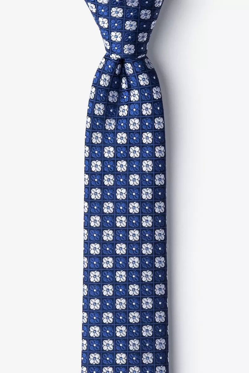 Ties Boracay Navy Blue Skinny Tie NavyBlue Discount