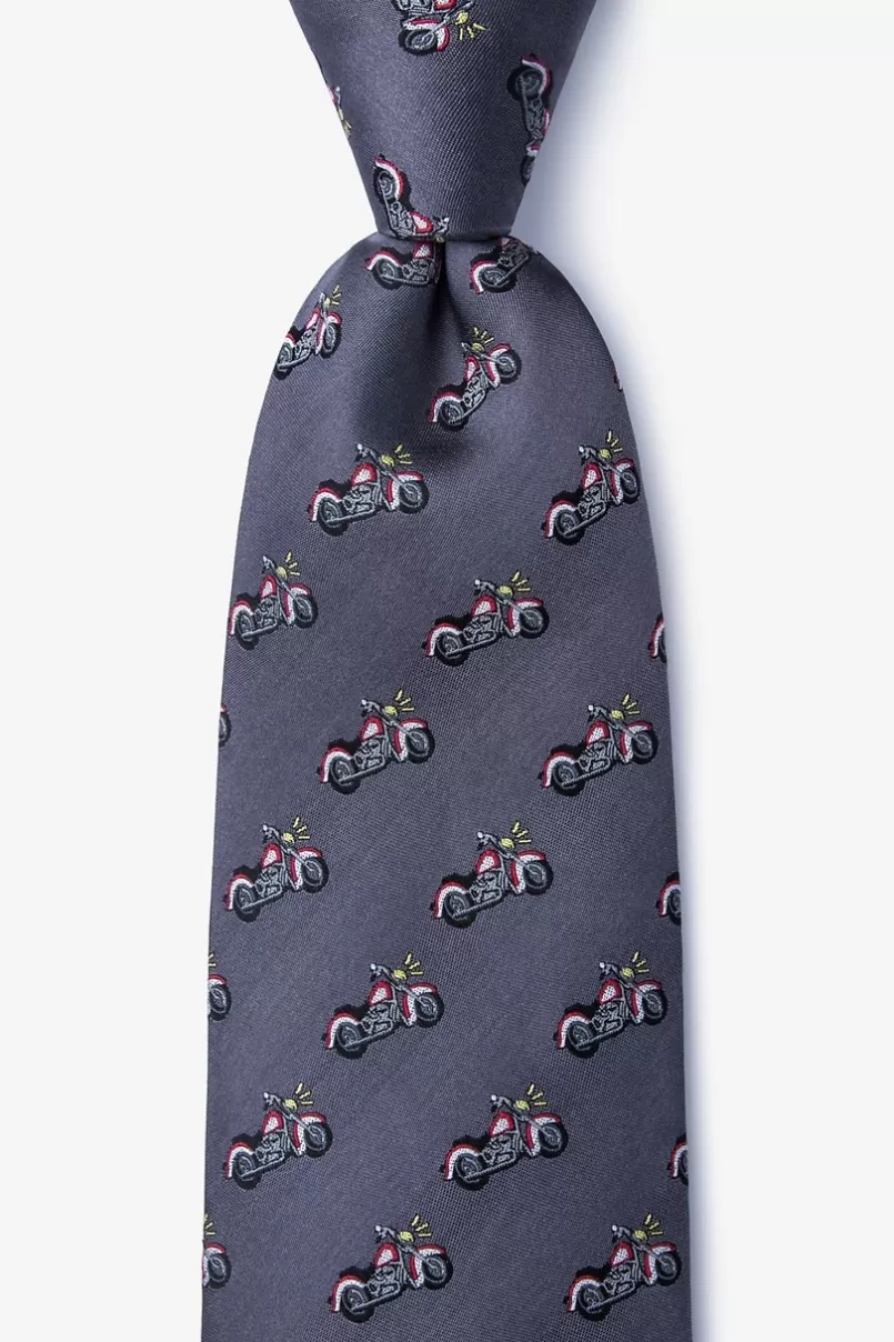 Ties Born to Ride Tie Gray Sale