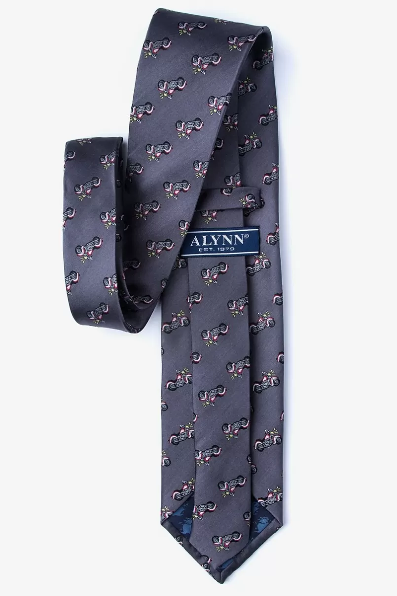 Ties Born to Ride Tie Gray Sale