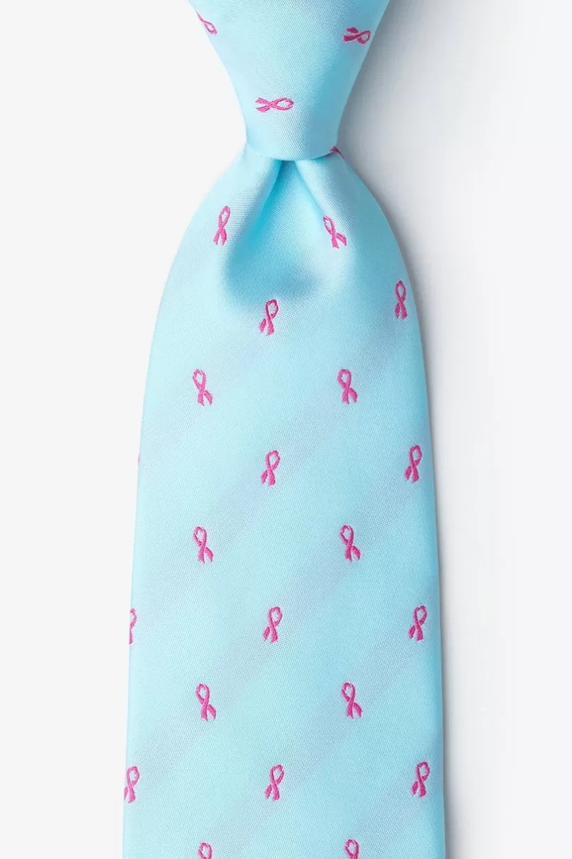 Ties Breast Cancer Ribbon Blue Tie Shop