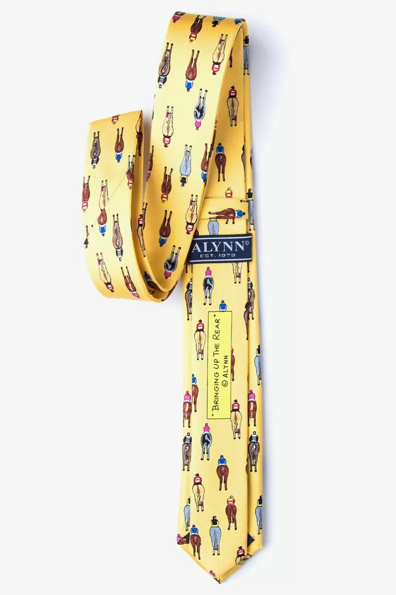 Ties Bringing Up the Rear Yellow Skinny Tie Fashion