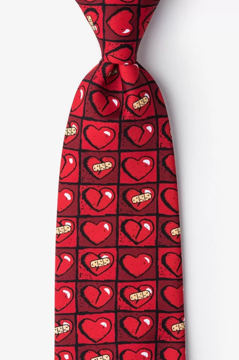 Ties Broken Hearts Red Tie Best Sale