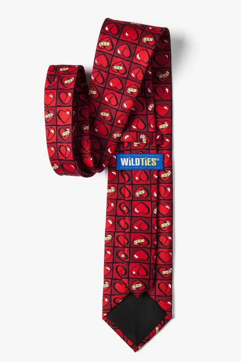 Ties Broken Hearts Red Tie Best Sale