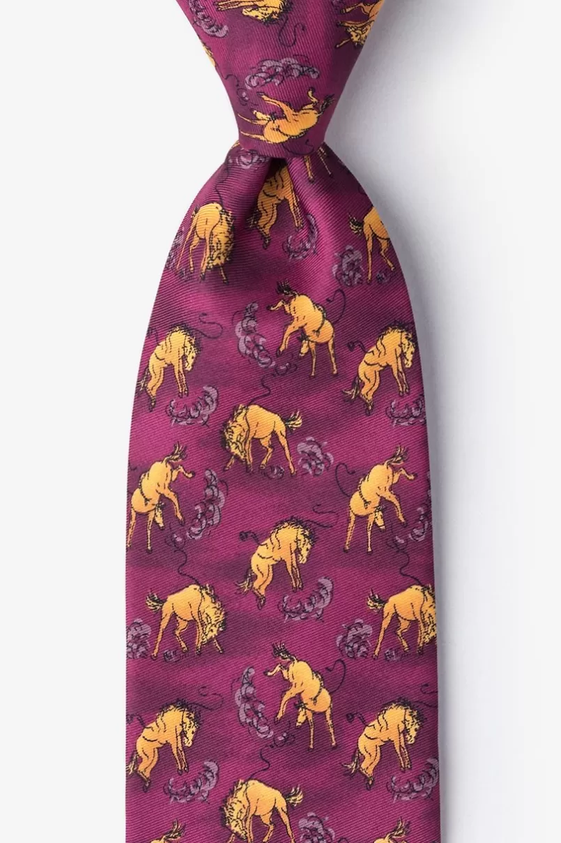 Ties Bronco Purple Tie Cheap