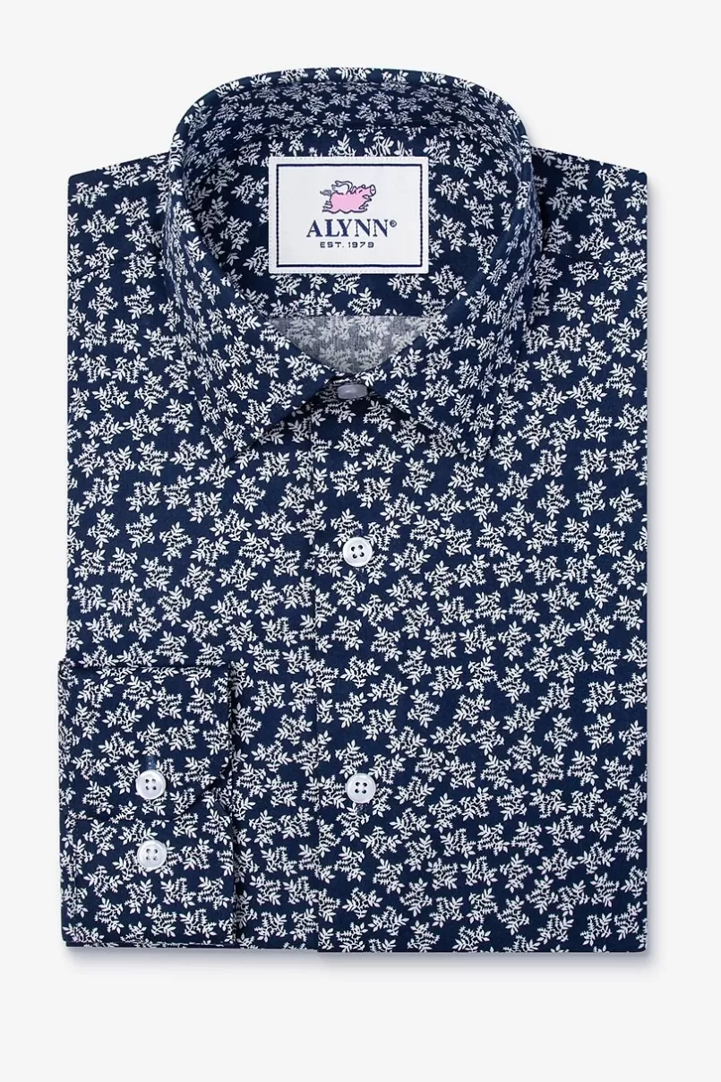 Ties Brooks Floral Navy Blue Casual Shirt NavyBlue Best Sale