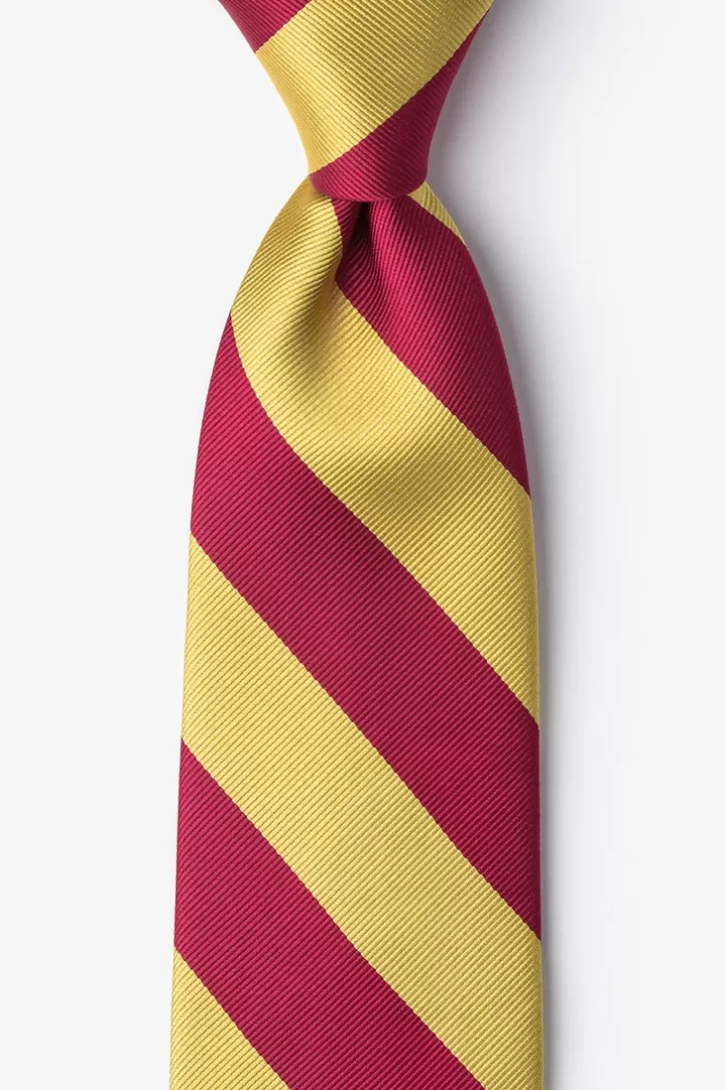 Ties Burgundy & Gold Stripe Tie Burgundy&Gold Best