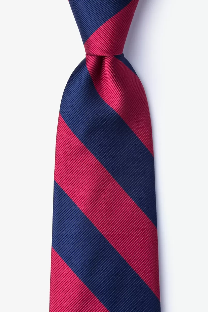 Ties Burgundy & Navy Stripe Tie Burgundy&NavyBlue Outlet
