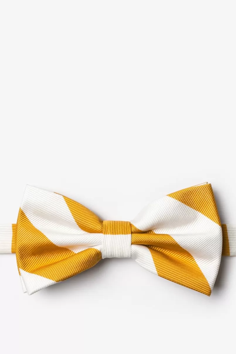 Ties Burnt Orange & White Stripe Pre-Tied Bow Tie BurntOrange&White Best Sale