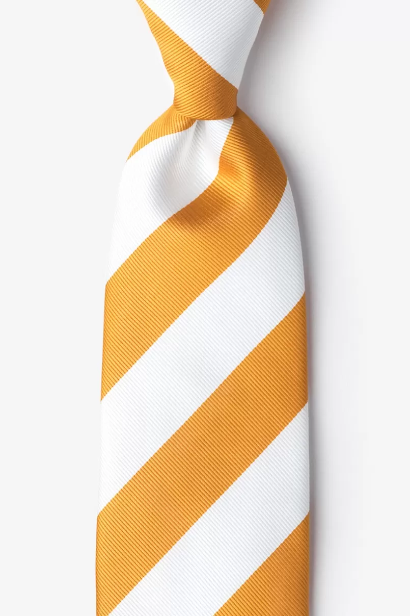 Ties Burnt Orange & White Stripe Tie BurntOrange&White Cheap
