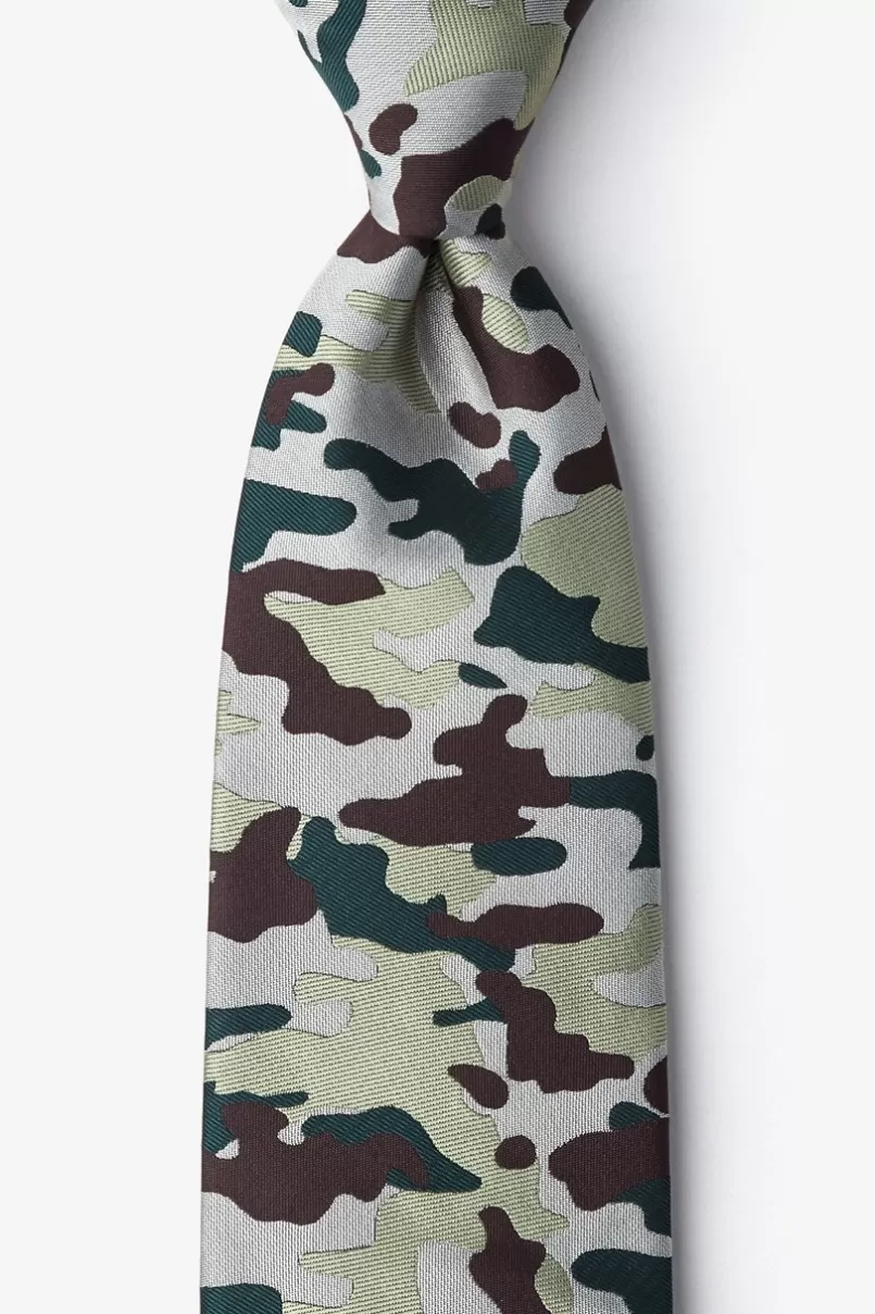 Ties Camouflage Woodland Beige Extra Long Tie Beige&Brown Online