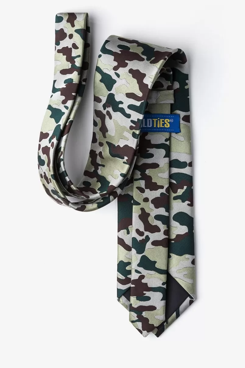 Ties Camouflage Woodland Beige Extra Long Tie Beige&Brown Online