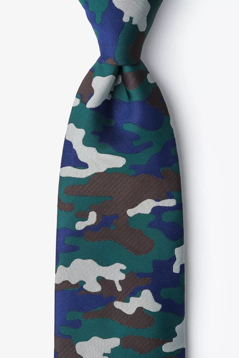 Ties Camouflage Woodland Hunter Green Extra Long Tie HunterGreen&Brown Cheap