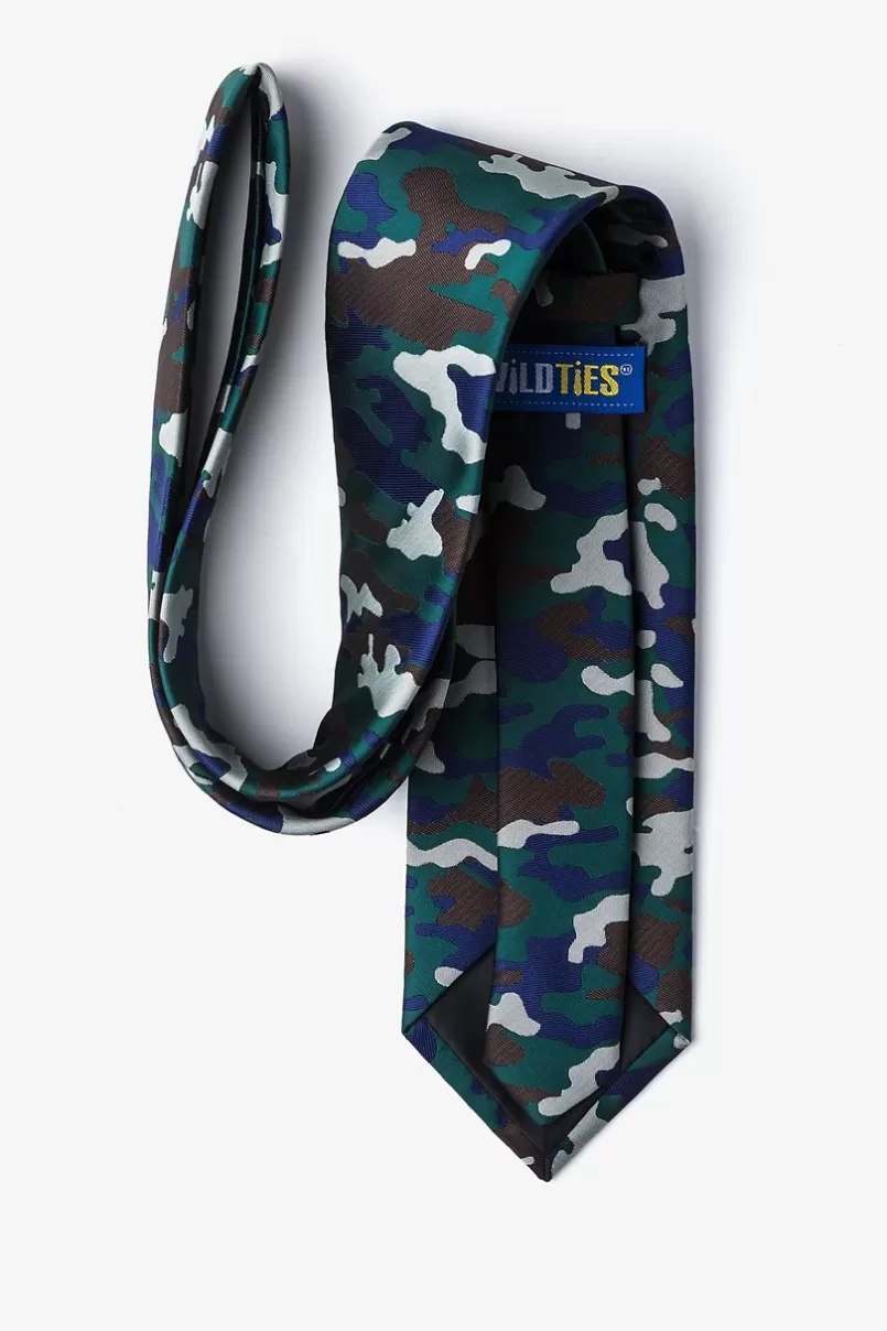 Ties Camouflage Woodland Hunter Green Extra Long Tie HunterGreen&Brown Cheap