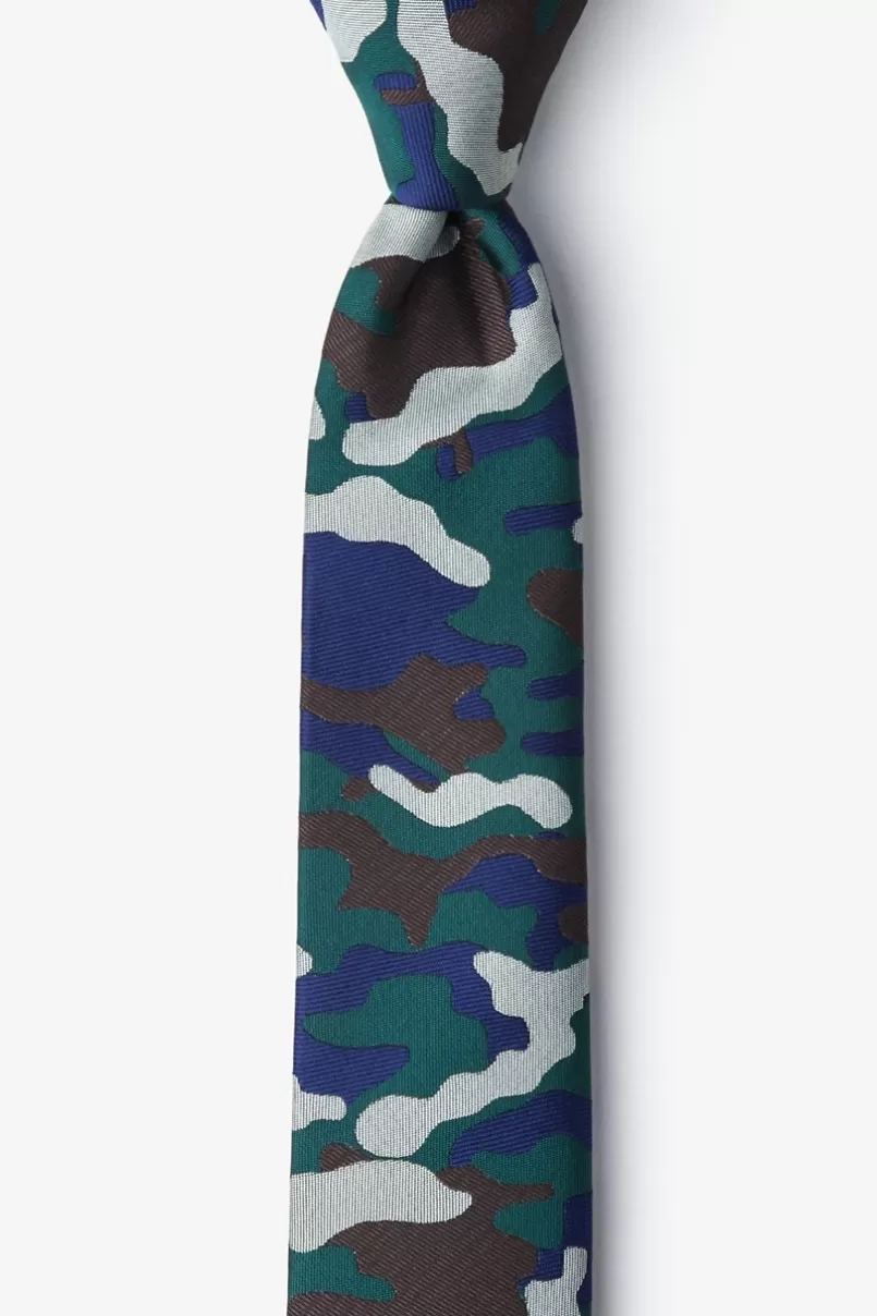 Ties Camouflage Woodland Hunter Green Skinny Tie HunterGreen&Brown Best