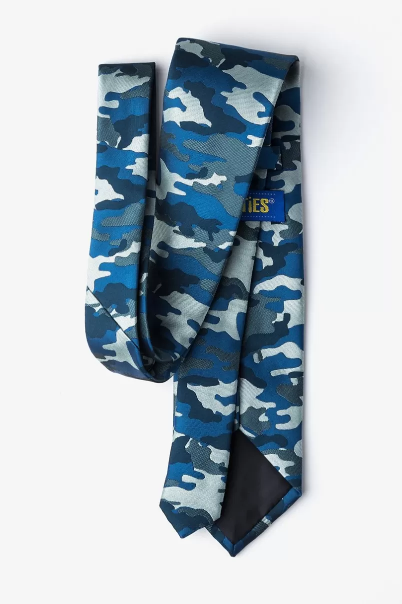 Ties Camouflage Woodland Navy Blue Extra Long Tie NavyBlue&Beige Clearance