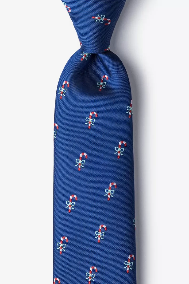 Ties Candy Canes Navy Blue Tie Shop