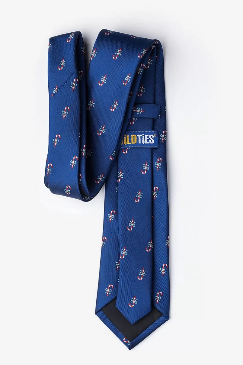 Ties Candy Canes Navy Blue Tie Shop