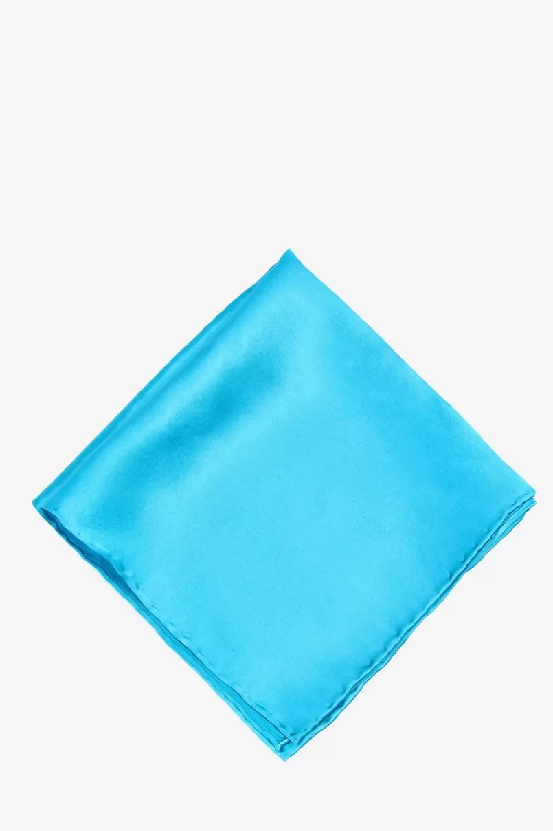 Ties Caribbean Blue Pocket Square CaribbeanBlue Clearance