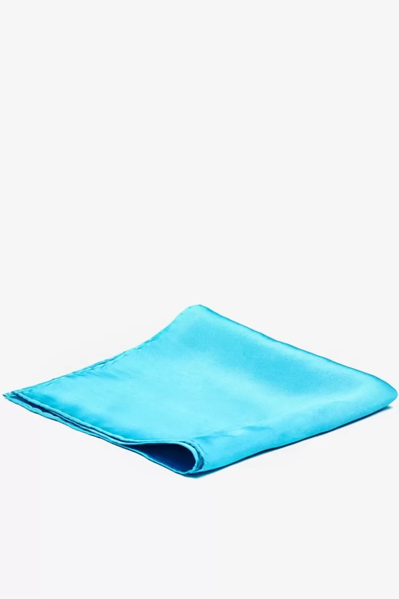 Ties Caribbean Blue Pocket Square CaribbeanBlue Clearance