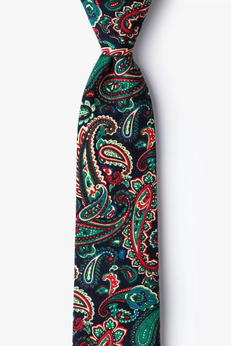 Ties Carrollton Navy Blue Skinny Tie Flash Sale