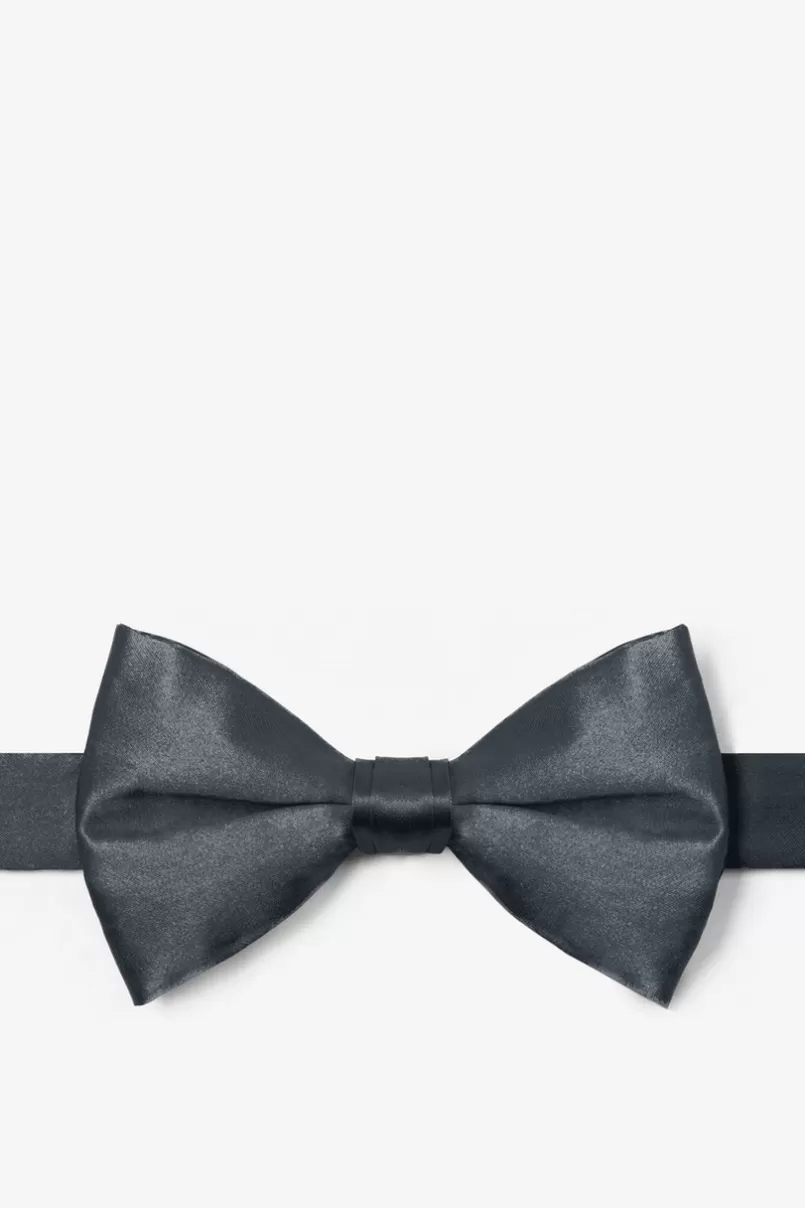 Ties Pre-Tied Bow Tie Charcoal New