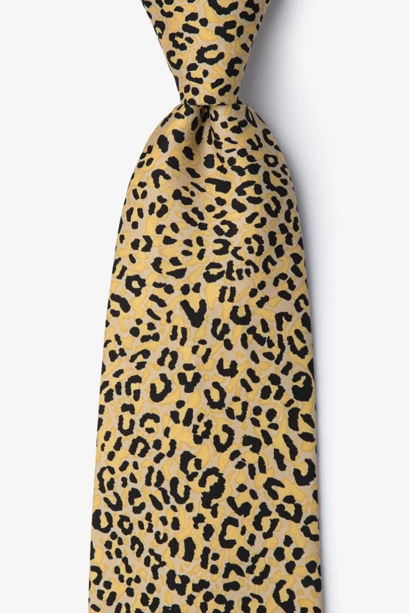 Ties Cheetah Animal Print Orange Tie Shop