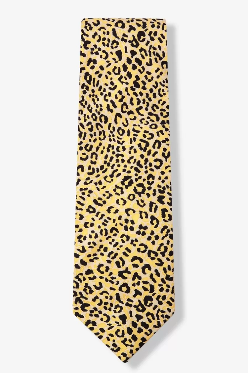 Ties Cheetah Animal Print Orange Tie Shop